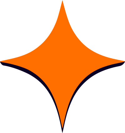 étoile haute orange